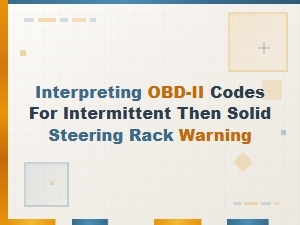 Decoding Intermittent Steering Rack Warning Codes